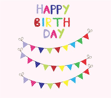 simsearch:400-06628533,k - vector birthday bunting Stock Photo - Budget Royalty-Free & Subscription, Code: 400-07486471