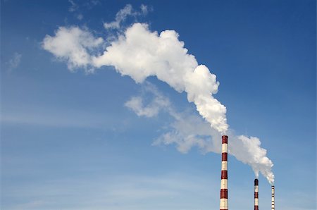 simsearch:400-07171274,k - industrial smoke from chimney on blue sky Stock Photo - Budget Royalty-Free & Subscription, Code: 400-07480794