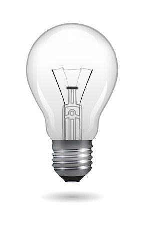 Light bulb. Vector illustration Stock Photo - Budget Royalty-Free & Subscription, Code: 400-07499396