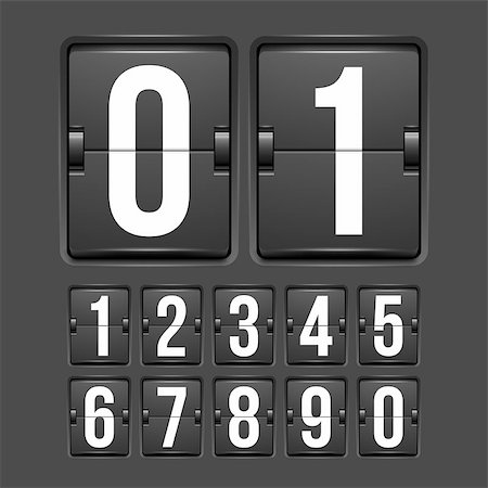 people elements for design - Countdown timer, white color mechanical scoreboard with different numbers Stock Photo - Budget Royalty-Free & Subscription, Code: 400-07499892