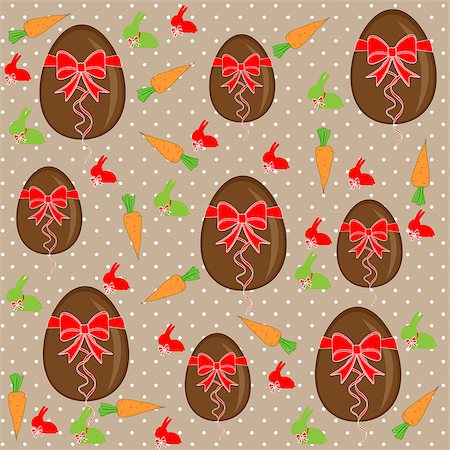 simsearch:400-07424187,k - Seamless spring pattern with easter eggs and rabbits art Photographie de stock - Aubaine LD & Abonnement, Code: 400-07504760
