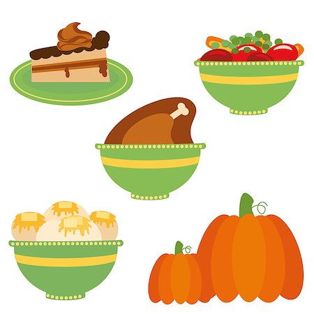 simsearch:400-04227157,k - Thanksgiving Day food icon set Stock Photo - Budget Royalty-Free & Subscription, Code: 400-07505114