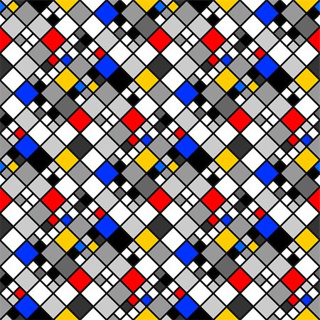 quadrangle - Design seamless colorful mosaic pattern. Abstract diamond geometric background. Vector art Stock Photo - Budget Royalty-Free & Subscription, Code: 400-07507383