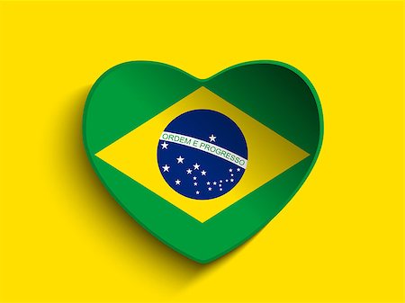 simsearch:400-07544917,k - Vector - Brazil 2014 Heart with Brazilian Flag Stock Photo - Budget Royalty-Free & Subscription, Code: 400-07508490