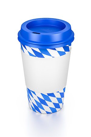 simsearch:400-05336522,k - An image of a typical coffee to go cup with bavarian colors Stock Photo - Budget Royalty-Free & Subscription, Code: 400-07509317