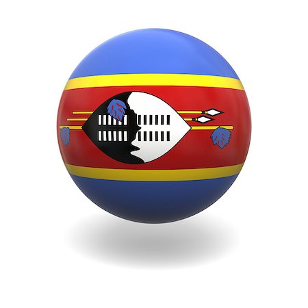 swaziland - National flag of Swaziland on sphere isolated on white background Stock Photo - Budget Royalty-Free & Subscription, Code: 400-07500121