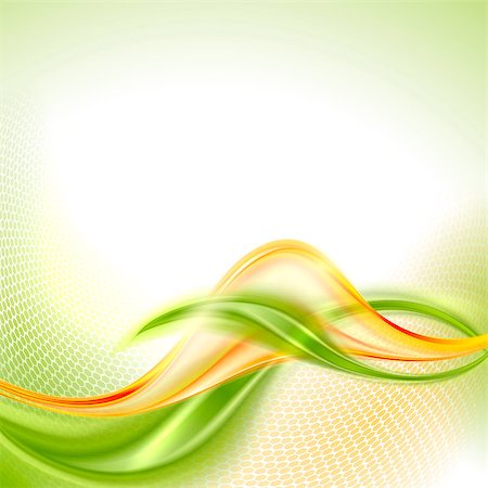 Abstract green and yellow waving background Stock Photo - Budget Royalty-Free & Subscription, Code: 400-07501105