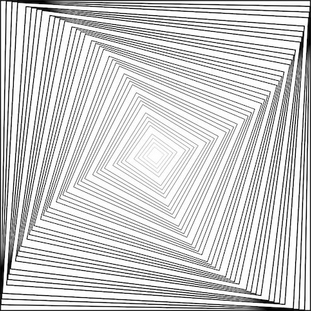 quadrangle - Design monochrome swirl square illusion background. Abstract strip torsion backdrop. Vector-art illustration Stock Photo - Budget Royalty-Free & Subscription, Code: 400-07501199