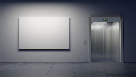 simsearch:400-04285452,k - blank picture in the elevator's hall Stock Photo - Budget Royalty-Free & Subscription, Code: 400-07501284