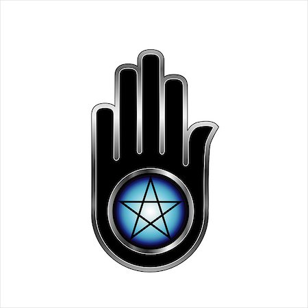 evocative - Hand with a Pentacle-Symbolizes both violence and non violence Stock Photo - Budget Royalty-Free & Subscription, Code: 400-07501369