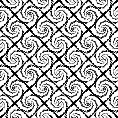 simsearch:400-07676334,k - Design seamless monochrome spiral geometric pattern. Abstract diagonal textured background. Vector art Foto de stock - Super Valor sin royalties y Suscripción, Código: 400-07503092