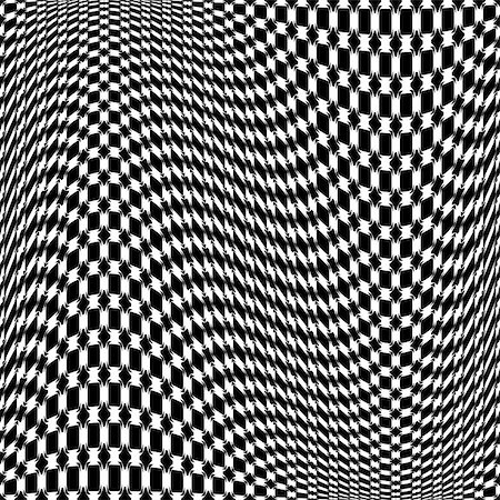 deform - Design monochrome movement illusion checkered background. Abstract warp backdrop. Vector-art illustration Stock Photo - Budget Royalty-Free & Subscription, Code: 400-07503137