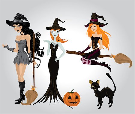 flirt collection - Sexy Halloween witch Stock Photo - Budget Royalty-Free & Subscription, Code: 400-07515963