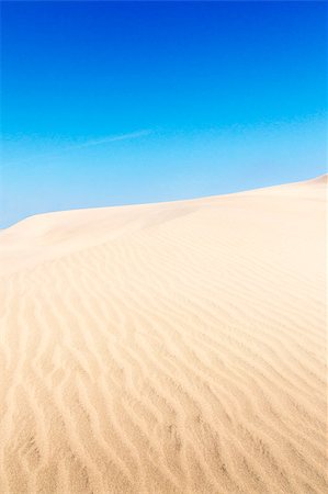 Sand dunes on the beach in Maspalomas. Blue sky. Stock Photo - Budget Royalty-Free & Subscription, Code: 400-07516302
