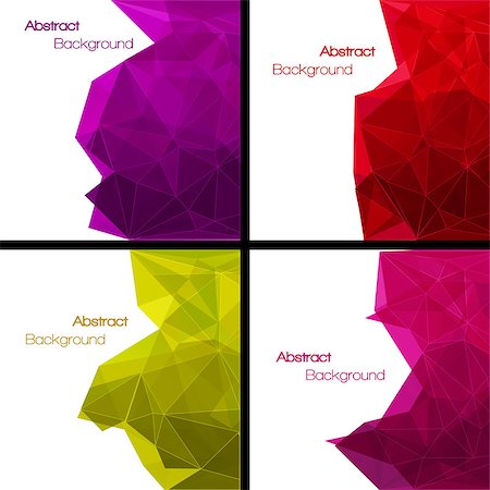Set of  abstract modern style backgrounds. Vector illustration. Stock Photo - Budget Royalty-Free & Subscription, Code: 400-07516800