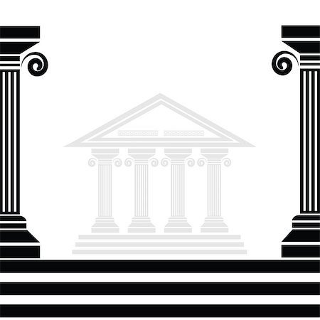 designs for decoration of pillars - illustration with greek columns for your design Stock Photo - Budget Royalty-Free & Subscription, Code: 400-07518149