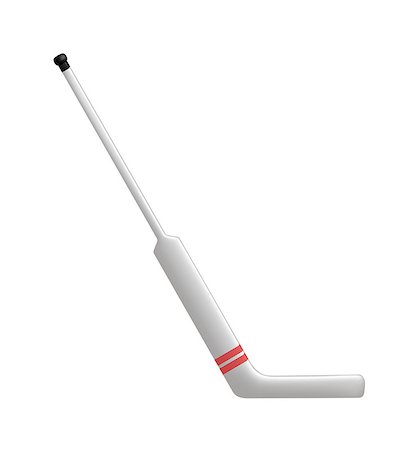 Hockey stick for goalie on white background Stock Photo - Budget Royalty-Free & Subscription, Code: 400-07518377