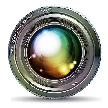 photo lens,  this illustration may be useful as designer work Stock Photo - Budget Royalty-Free & Subscription, Code: 400-07518754