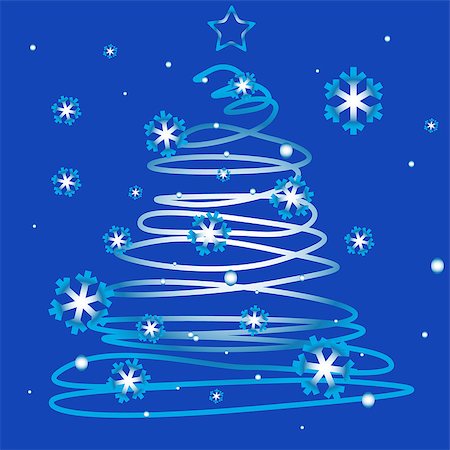 simsearch:400-05707989,k - Unique logo of Merry Christmas on a blue background Stock Photo - Budget Royalty-Free & Subscription, Code: 400-07510322