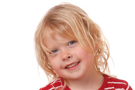 simsearch:400-07509444,k - Portrait of a smiling young girl on white background Stock Photo - Budget Royalty-Free & Subscription, Code: 400-07511405