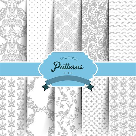 Vector illustration (eps 10) of Seamless patterns set Stock Photo - Budget Royalty-Free & Subscription, Code: 400-07511773