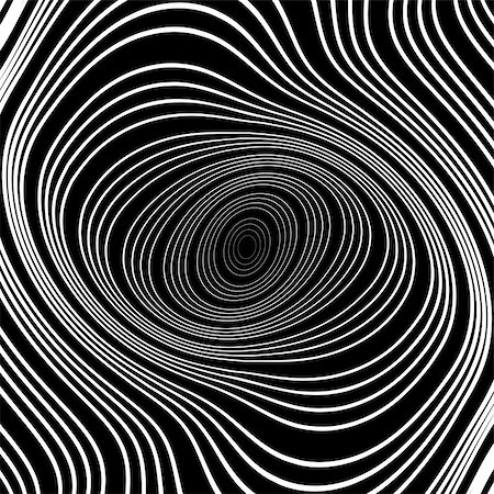 deform - Design monochrome whirl ellipse movement background. Abstract stripy warped twisted backdrop. Vector-art illustration Stock Photo - Budget Royalty-Free & Subscription, Code: 400-07512933