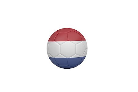 Football in holland colours on white bvackground Stock Photo - Budget Royalty-Free & Subscription, Code: 400-07527431