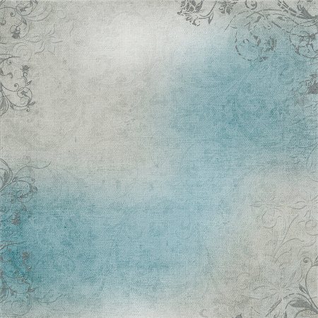 blue and grey textured abstract background with floral elements Stock Photo - Budget Royalty-Free & Subscription, Code: 400-07544385