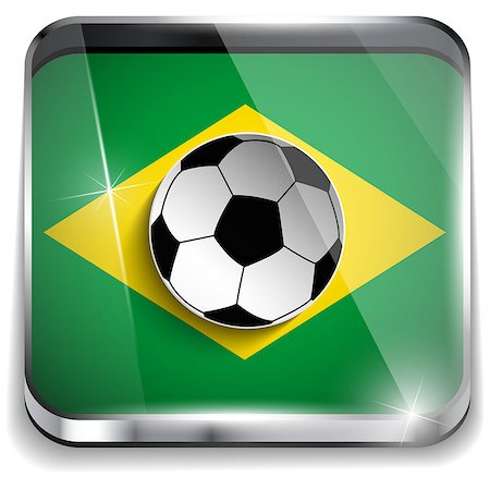 simsearch:400-07544917,k - Vector - Brazil Flag with Soccer Ball Background Stock Photo - Budget Royalty-Free & Subscription, Code: 400-07544844