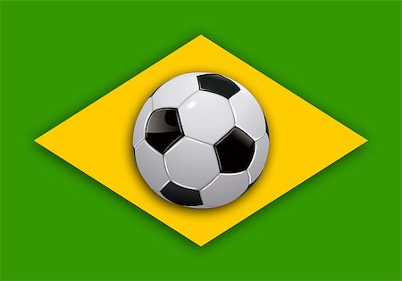 simsearch:400-07544917,k - 3D green brazil soccer world cup flag Stock Photo - Budget Royalty-Free & Subscription, Code: 400-07546225