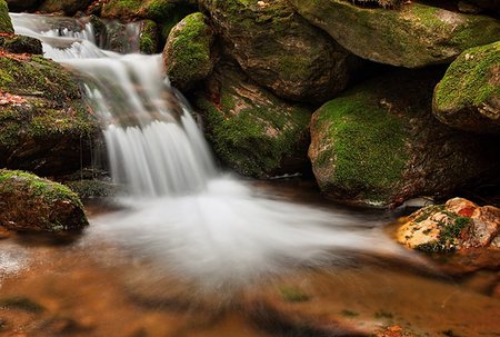 simsearch:400-05890122,k - Spring creek flowing in the channel with moss Stock Photo - Budget Royalty-Free & Subscription, Code: 400-07546349