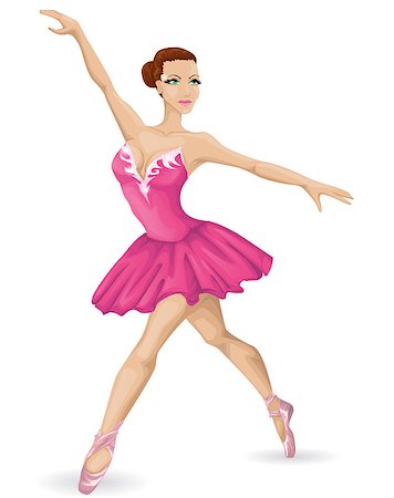 simsearch:400-04255721,k - Vector beautiful ballerina illustration Stock Photo - Budget Royalty-Free & Subscription, Code: 400-07548527