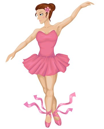 simsearch:400-04255721,k - vector illustration of beautiful ballerina Stock Photo - Budget Royalty-Free & Subscription, Code: 400-07548529