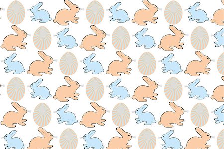 simsearch:400-07424187,k - Easter eggs and bunnies in colorful seamless retro pattern - vector illustration Photographie de stock - Aubaine LD & Abonnement, Code: 400-07549115