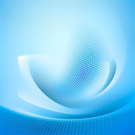 Blue abstract background with light lines and shadows. Stock Photo - Budget Royalty-Free & Subscription, Code: 400-07549717