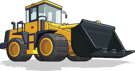 simsearch:700-05662628,k - A vector image of an isolated bulldozer machine. Available as a Vector in EPS8 format that can be scaled to any size without loss of quality. Elements could be separated for further editing, color could be easily changed. Stock Photo - Budget Royalty-Free & Subscription, Code: 400-07556312