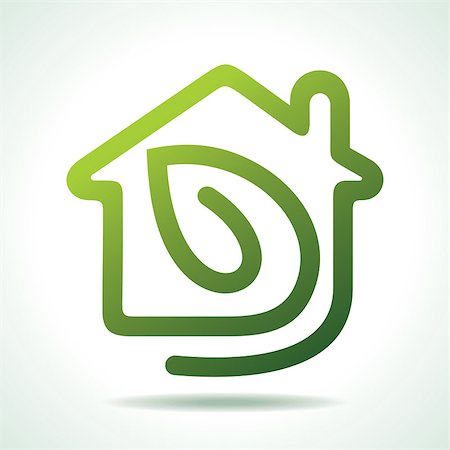 eco house - abstract home icon stock vector Stock Photo - Budget Royalty-Free & Subscription, Code: 400-07550915