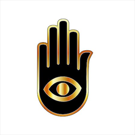 Logo for psychic or mind reader- Hand with third eye Stock Photo - Budget Royalty-Free & Subscription, Code: 400-07551062