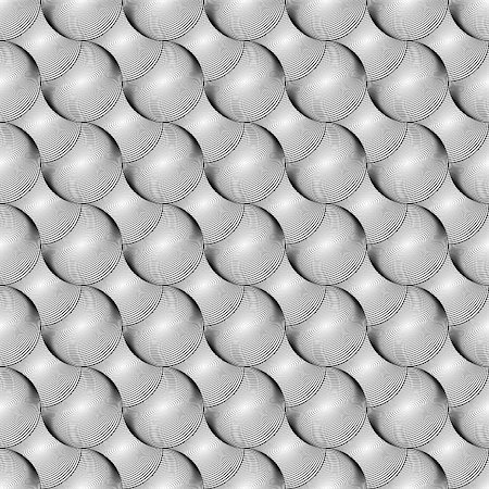 Design seamless monochrome ellipse geometric pattern. Abstract grid textured background. Vector art Stock Photo - Budget Royalty-Free & Subscription, Code: 400-07551633