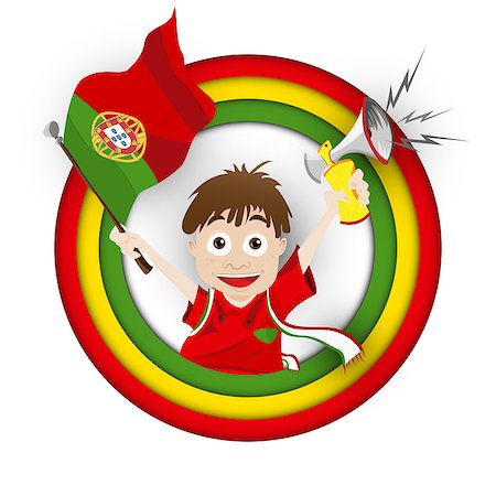 portugal soccer ball - Vector - Portugal Soccer Fan Flag Cartoon Stock Photo - Budget Royalty-Free & Subscription, Code: 400-07553934