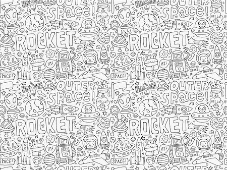 simsearch:400-06096808,k - seamless space pattern Stock Photo - Budget Royalty-Free & Subscription, Code: 400-07568754