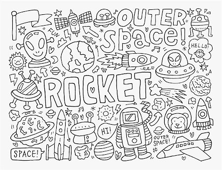 simsearch:400-06096808,k - doodle space element Stock Photo - Budget Royalty-Free & Subscription, Code: 400-07568752