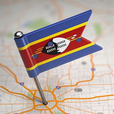 swaziland - Small Flag of Swaziland on a Map Background with Selective Focus. Stock Photo - Budget Royalty-Free & Subscription, Code: 400-07569433