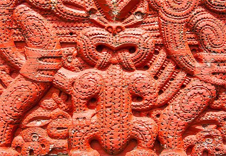 Detail of an old beautiful maori carving, Rotorua, New Zealand Stock Photo - Budget Royalty-Free & Subscription, Code: 400-07569662