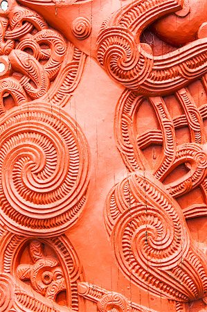 Detail of an old beautiful maori carving, Rotorua, New Zealand Stock Photo - Budget Royalty-Free & Subscription, Code: 400-07569663
