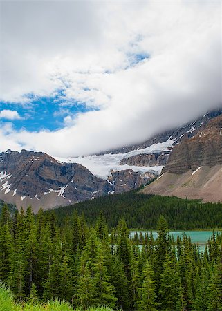 simsearch:400-07823385,k - storm clouds over Crowfoot Glacier in Banff National Park Stock Photo - Budget Royalty-Free & Subscription, Code: 400-07569685