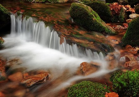 simsearch:400-05890122,k - Spring creek flowing in the channel with moss Stock Photo - Budget Royalty-Free & Subscription, Code: 400-07569770