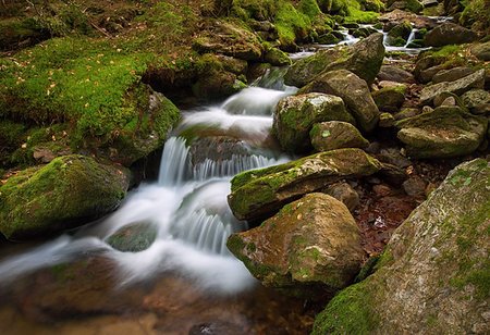 simsearch:400-05890122,k - Spring creek flowing in the channel with moss Stock Photo - Budget Royalty-Free & Subscription, Code: 400-07569771