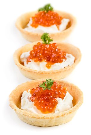 simsearch:400-05311244,k - Caviar snacks isolated on white background Foto de stock - Super Valor sin royalties y Suscripción, Código: 400-07574829