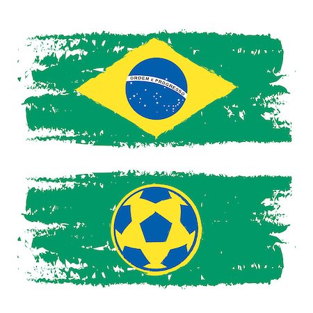 soccer retro designs - Brazil flag and ball green draw banners Stock Photo - Budget Royalty-Free & Subscription, Code: 400-07576574